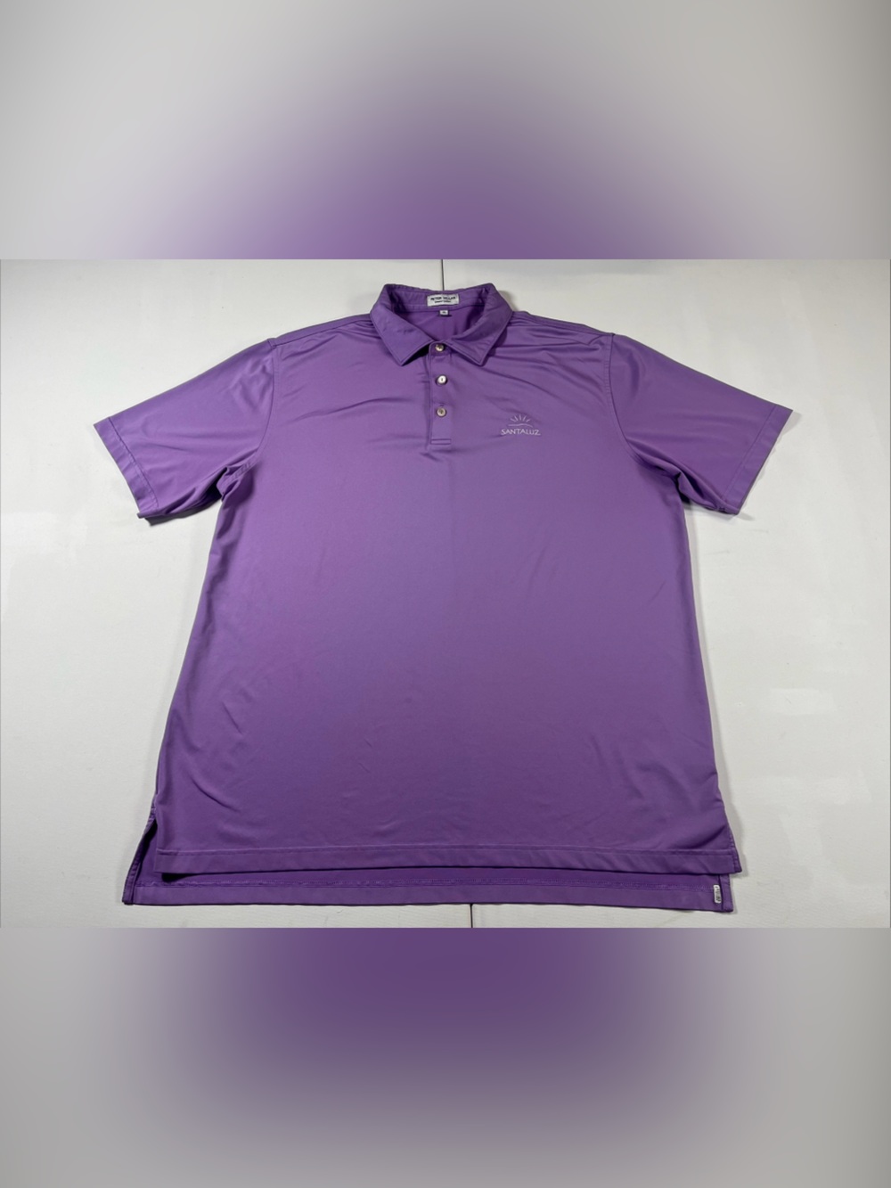 Peter Millar Summer Comfort Polo Men's XL  Purple Lavender Santa Luz Golf